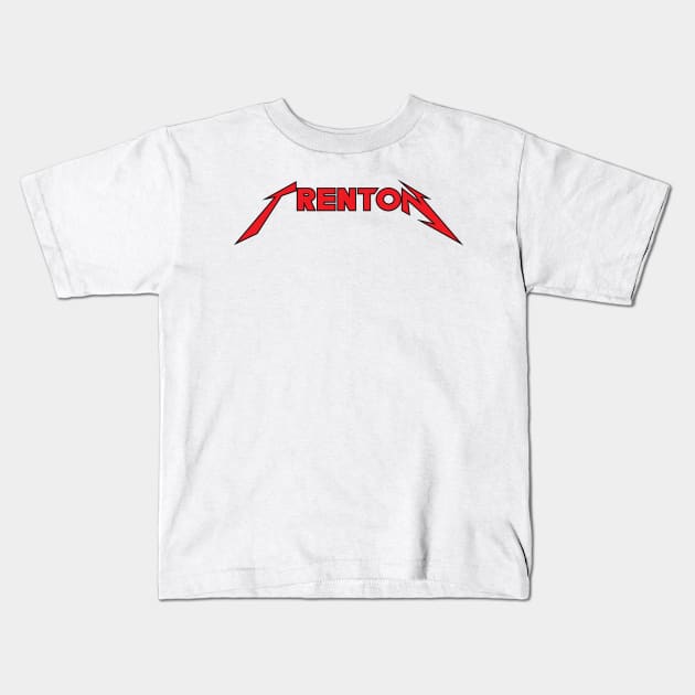 Trenton - Typography Art Kids T-Shirt by Nebula Station